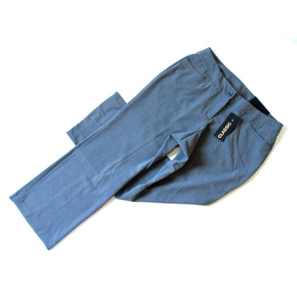 NWT Lane Bryant Classic Trouser in Gray Right Fit Red Triangle Pants 14 x 31 ½ - Picture 2 of 7